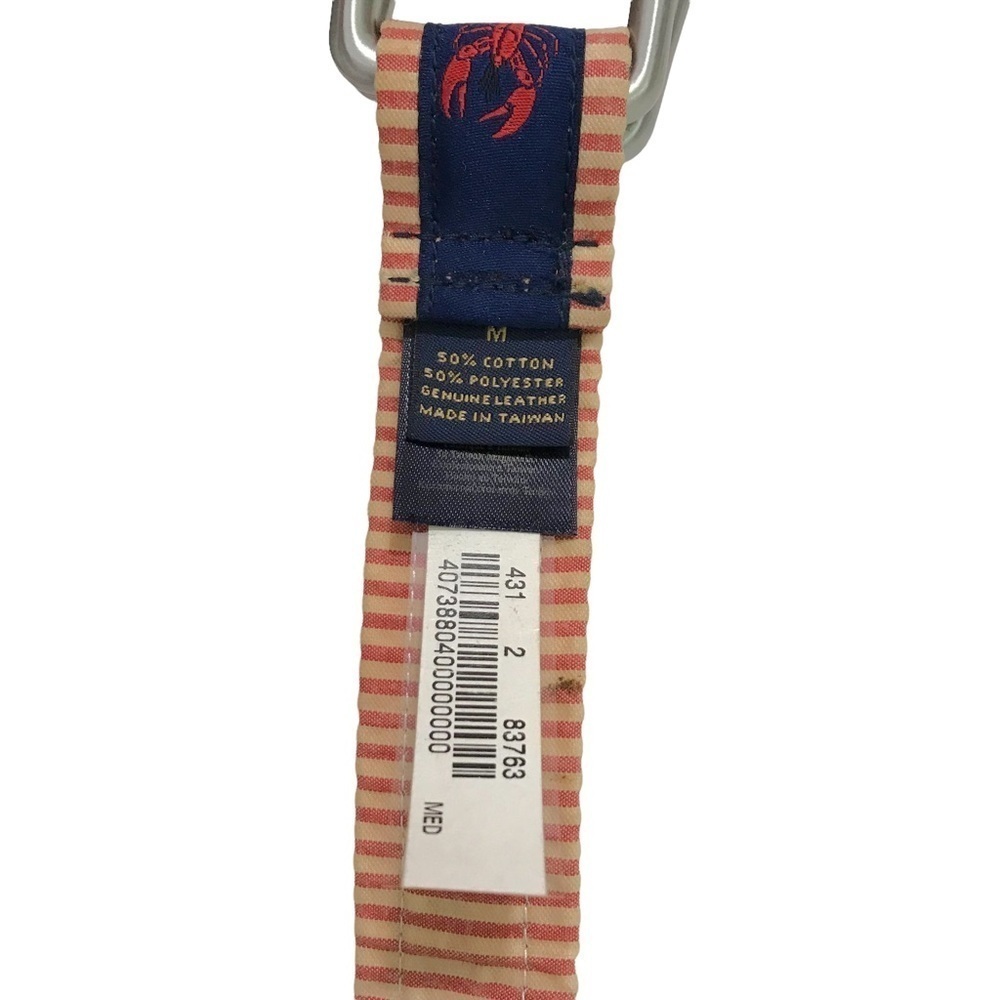 Brooks Brothers Striped Blue Ribbon Lobster Print Belt Size Medium M - Picture 2 of 5